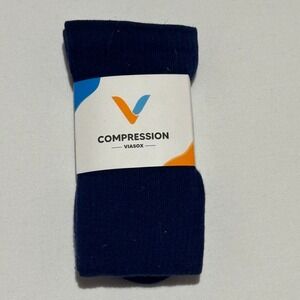 VIASOX Compression Socks Navy Blue Large Men Women Medical Graduated